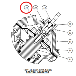 1077832 Position Indicator Screw for AqMatic/AquaMatic 521 PI