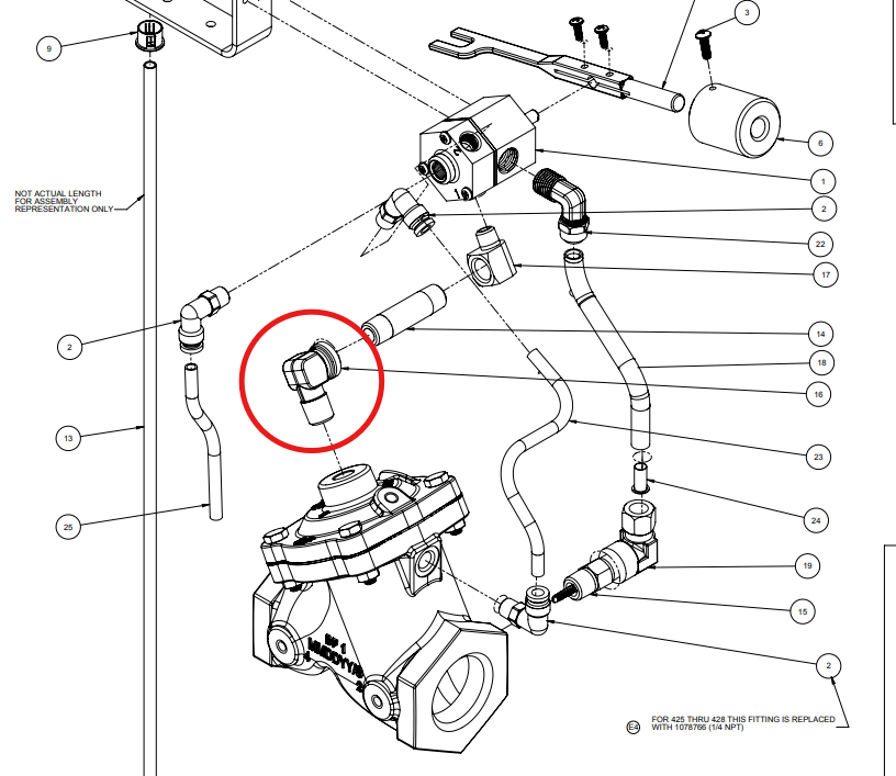 348-ZZ – Fitting, Elbow 14 MNPT X 14 FNPT