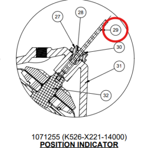 526-KD Position Indicator Rod for AqMatic/AquaMatic 526 Valves