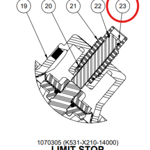 V531-575 Limit Stop Guide Plug Screw for AqMatic 531 Valves