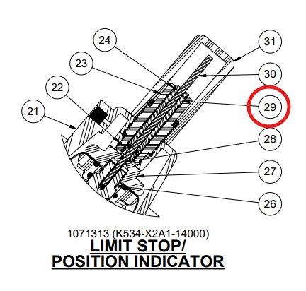 V534-700 – Guide Assembly, Limit Stop Screw
